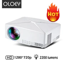 OLOEY C80 Мини full HD светодиодный портативный видеопроектор 1280x720p Поддержка 1080p 2200 люмен умный проектор домашний кинотеатр