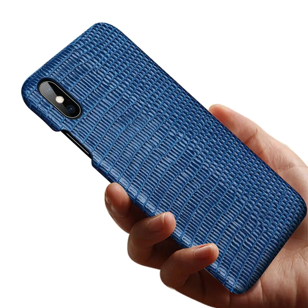 Роскошный чехол Lizard textur для задней крышки Fundas для iPhone 11 Pro XR X XS Max, чехол из натуральной кожи для iPhone 8 7 6 6s Plus, чехол 8p Coque