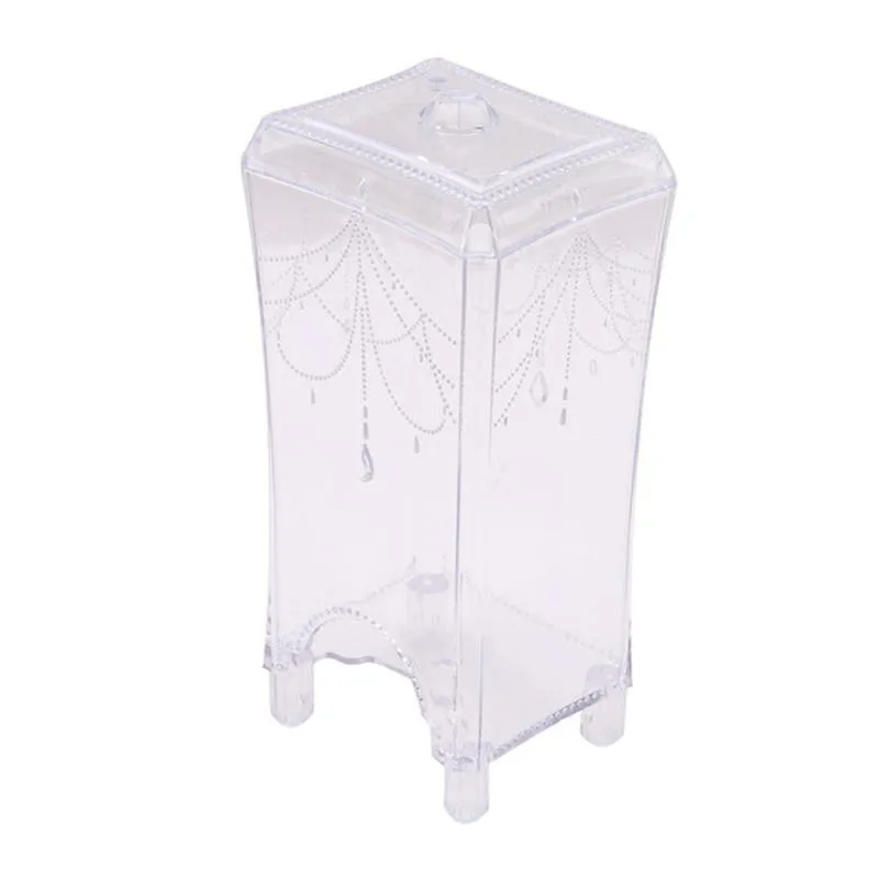 Cosmetics Cotton Swab Storage Box Container Portable Acrylic Makeup Cotton Pad Holder Case Boxes Makeup storage - Цвет: Белый