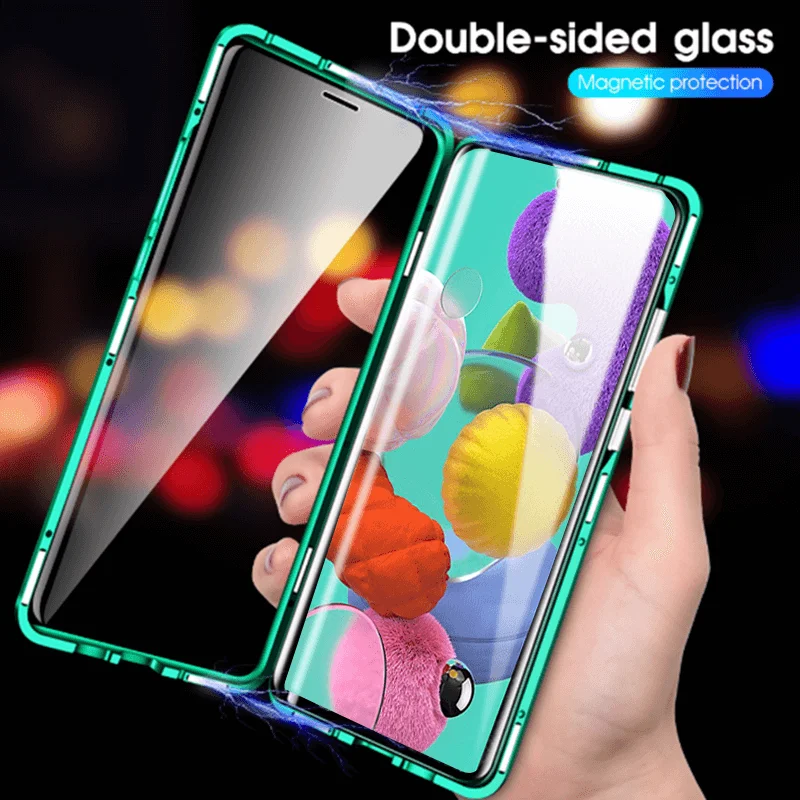 360 магнитные поглощающие флип чехлы для телефонов Samsung Galaxy A51 A21s A71 A70 A30s A50 задняя