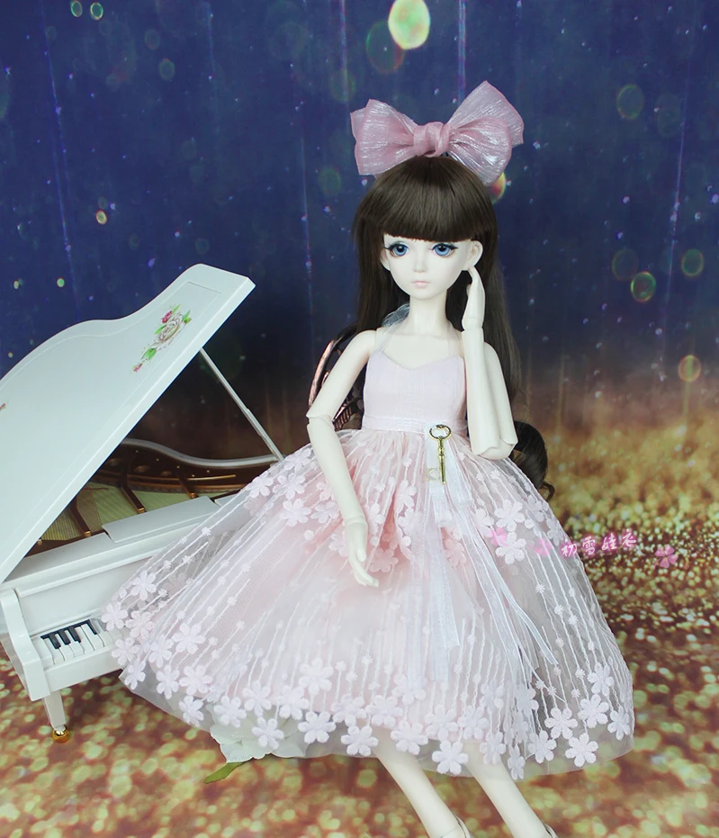 1/3 1/6 1/4 тонкая bjd SD кукольная одежда милое розовое платье для 1/3 1/4 1/6 bjd кукольная одежда