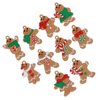 

10pcs Gingerbread Man Durable Prime High Quality Sturdy Gingerbread Man Pendant for Christmas