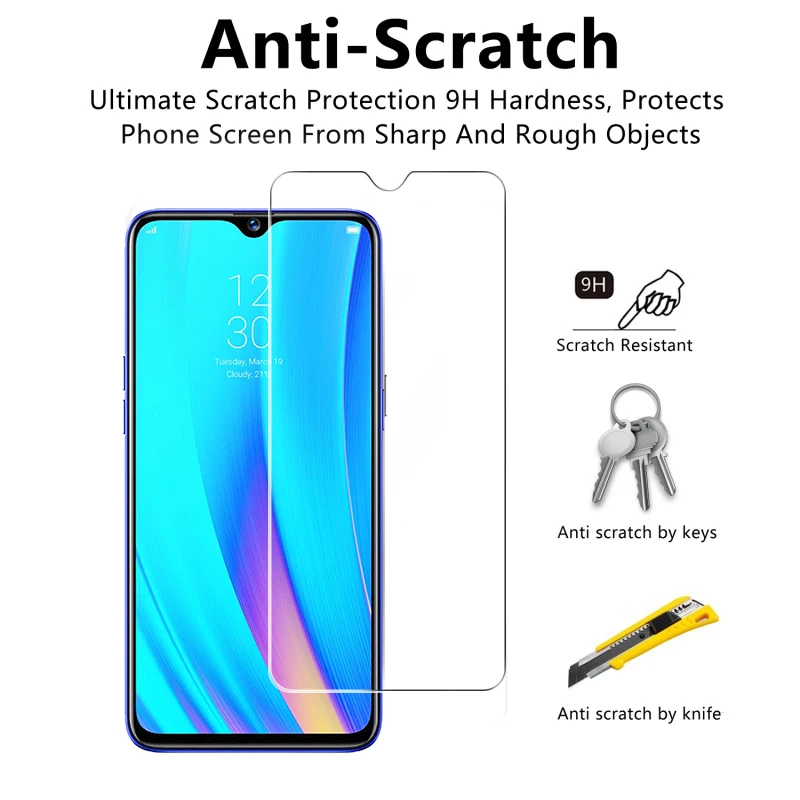 10 шт. Защитное стекло для экрана realme xt 9H закаленное стекло для oppo A5 A9 Reno 2z realme 5 pro стекло
