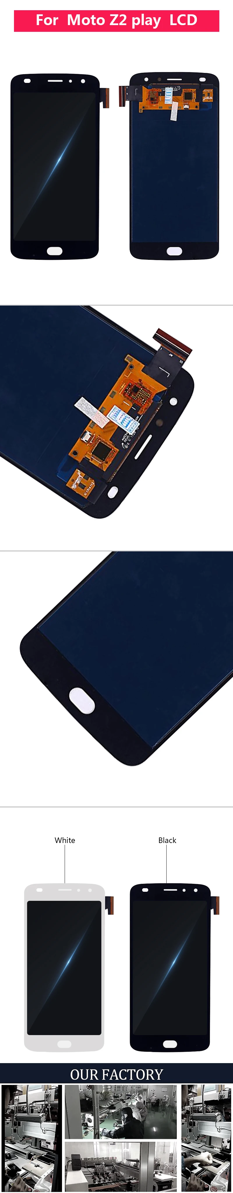 Original LCD For Motorola Moto Z2 Play XT1710 XT1710-01 LCD Display Touch Screen Digitizer Assembly Replacement Parts