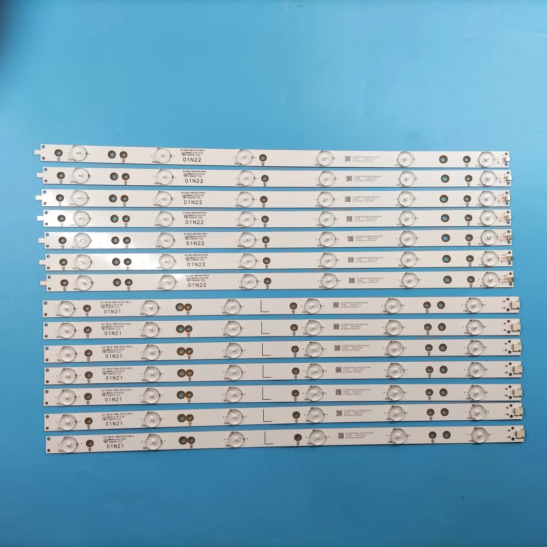 New 14PCS LED strip LB49016 V1_00 LB-PF3030-GD2P6C490712-L-D LB-PF3030-GJD2P6C490712-R-D for 49PUS6401 49PUH6101 49PUS6561