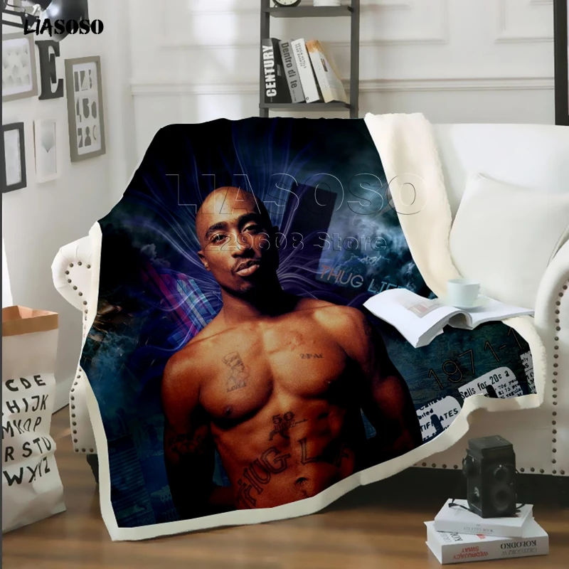 2 Рэппер 2pac Tupac/Biggie Smells путешествия молодежное постельное белье Узорчатое набивное одеяло покрывало для мальчика девочки путешествия одеяло квилт для софы - Цвет: 2