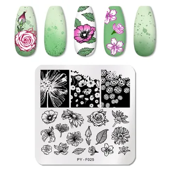 

PICT YOU Nail Stamping Plates Leaf Series Nail Art Plate Stencil Stainless Steel Nail Design Stamp Template Design Tools