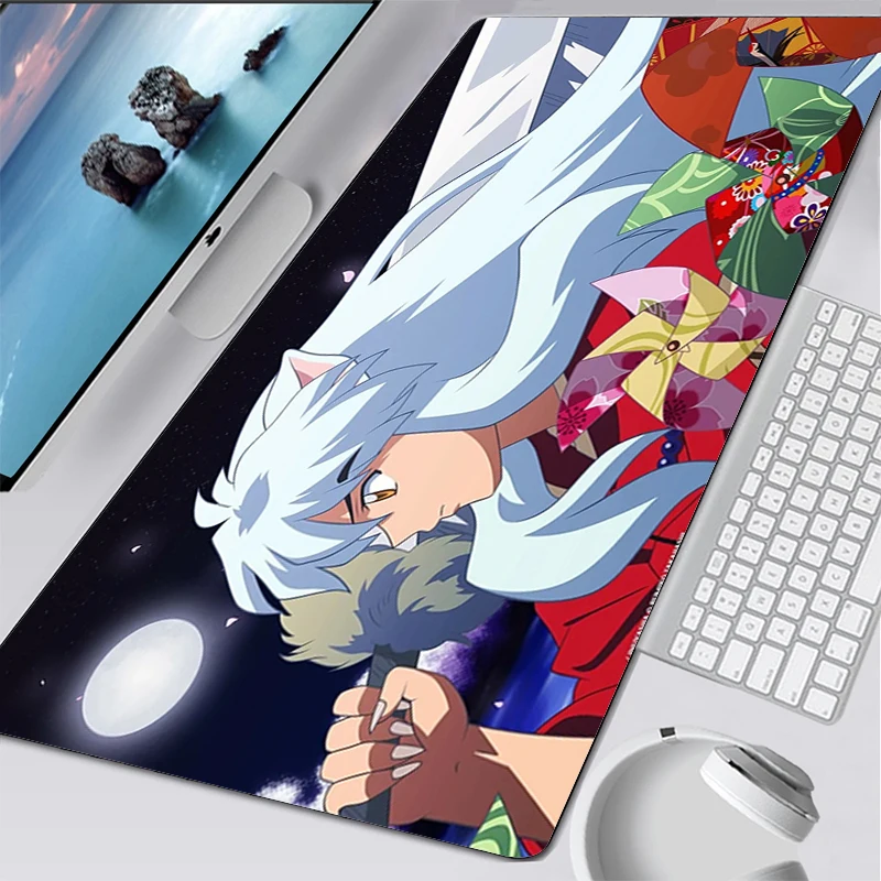 

Keyboard Mouse Mat Anime Inuyasha Notebook Gaming Mouse Pad DIY Top Selling S 90x40x3cm Customized Non-Slip Rubber Mouse Pad