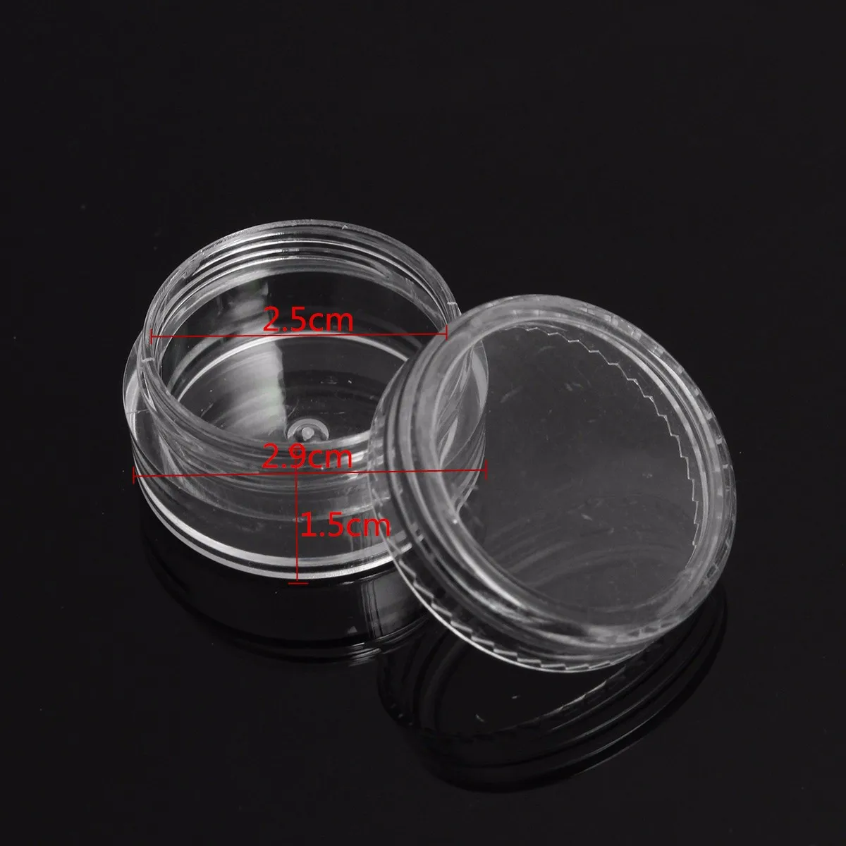 10 20 50 100Pcs Portable Mini Plastic Empty Cream Bottle Jars Nail Art Eyeshadow Makeup Case 4