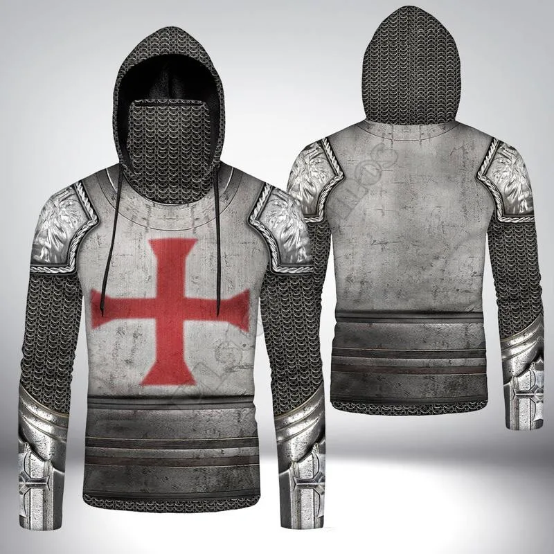 Hoodies Knights Templar Armor para homens e