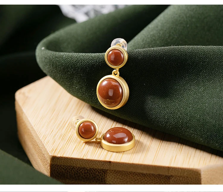 Семь девушек, висячие серьги, 925 пробы, серебро, натуральный камень, агат, Винтаж, Золотые серьги для женщин, вечерние, роскошные, хорошее ювелирное изделие