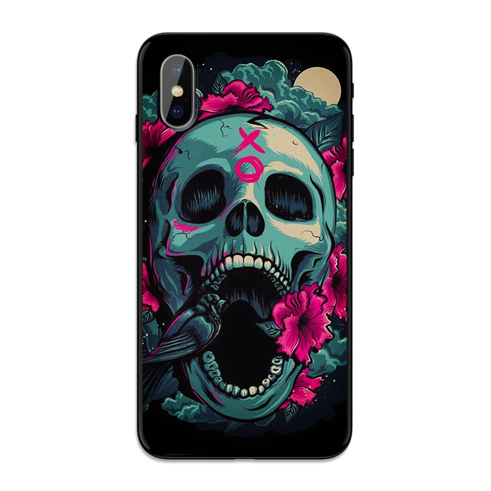 Сатана Ужасный Череп Мягкий ТПУ чехол для телефона для iPhone 11 Pro Max X XS XR 8 7 6 5 s Plus защитный кожаный чехол - Цвет: 8
