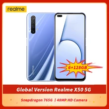 Original Realme X50 5G Global Version SmartPhone 6.57 inch 6GB 128GB Snapdragon 765G Octa Core Android 10 SA/NSA NFC