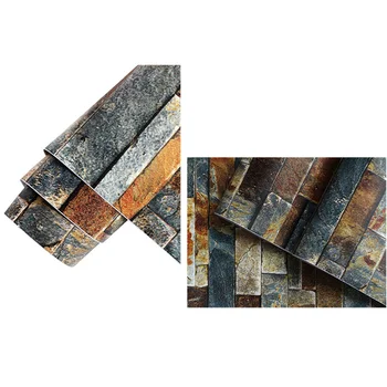 

Stone Brick Wall Background Sticker Adhesive Rustic Home Living Room Decor For Decorating Bathroom Dining Room