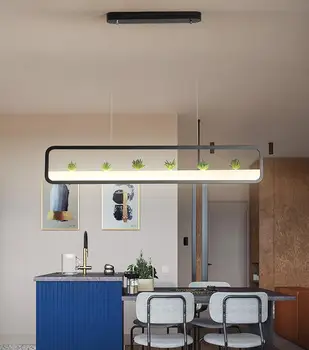 

HAIXIANG LED Acrylic Chandelier Artificial Plants Ceiling Lamp for Dining Room Lighting Ceiling Fixtures