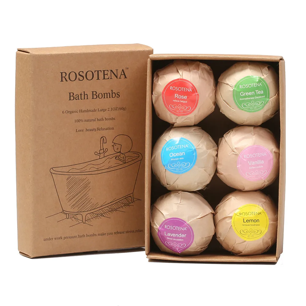 Good Value Bubble-Bath-Salt-Ball-Gift-Set Bath-Bombs-Ball Skin-Whitening Spa Natural Body 6pcs Moisturizing DolGYa9rolz