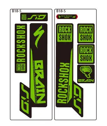 Наклейка ROCK SHOX SID BRAIN Fork, Эпическая наклейка на переднюю вилку, наклейка на велосипед, велосипедные наклейки - Цвет: cannondale green