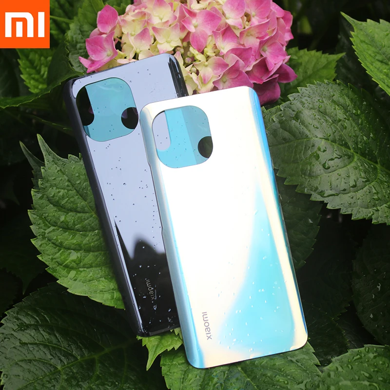 Mi11 Original Back Glass Cover Door Replacement Battery Case Spare Parts For Xiaomi Mi 11 Rear Housing With Sticker &amp Logo | Мобильные