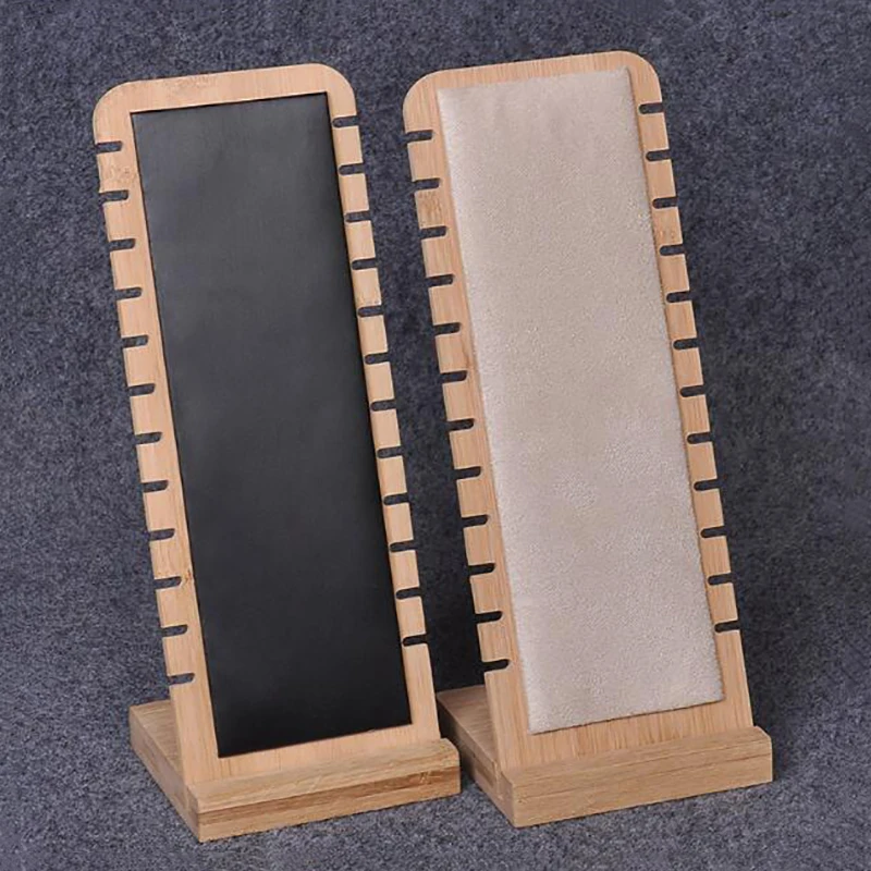 

Bamboo Jewelry Holder Showcase Organizer Collection Necklace Earrings Bracelets Rings Storage Jewelry Packing Display Stand