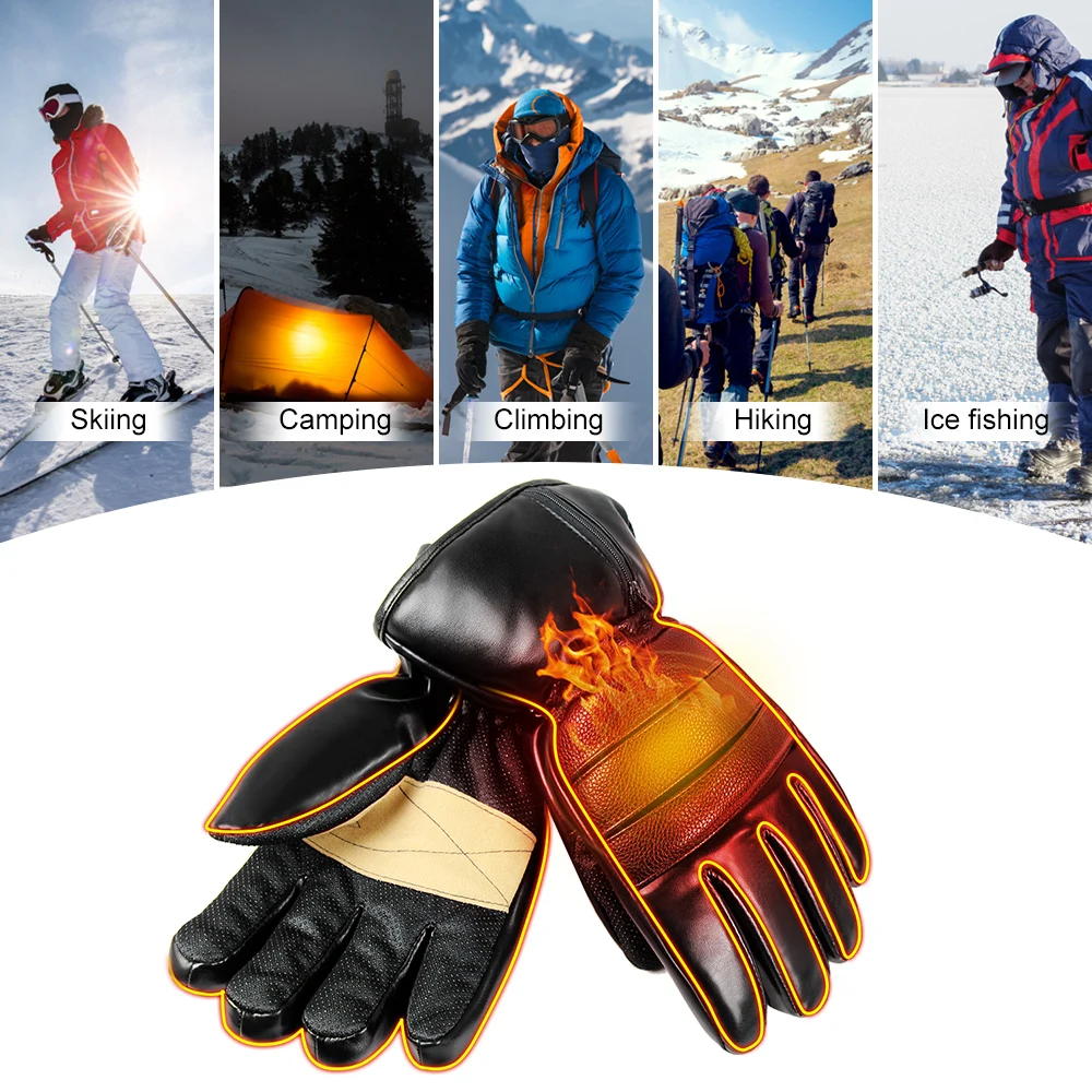 Мотоциклетные Перчатки Водонепроницаемые с подогревом Guantes Moto с сенсорным экраном на батарейках мотоциклетные гоночные перчатки для верховой езды зимние