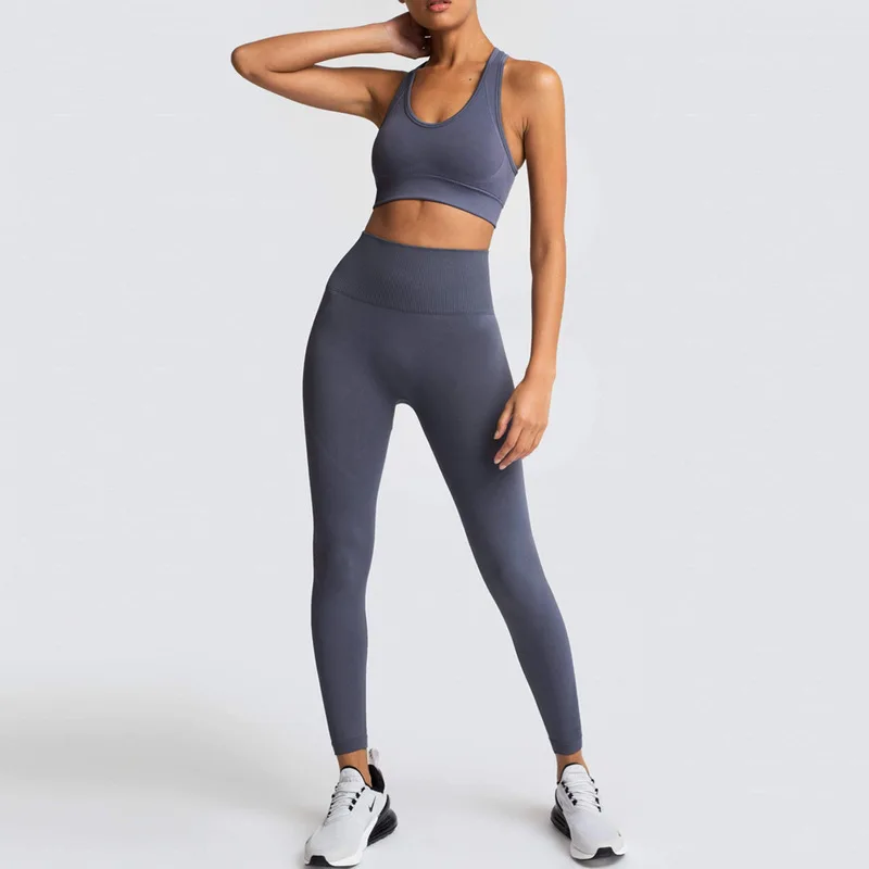 

2 Piece Gym Set Workout Clothes for Women Sports Bra and Leggings Set Sports Wear for Women Gym Clothing Athletic Yoga Set