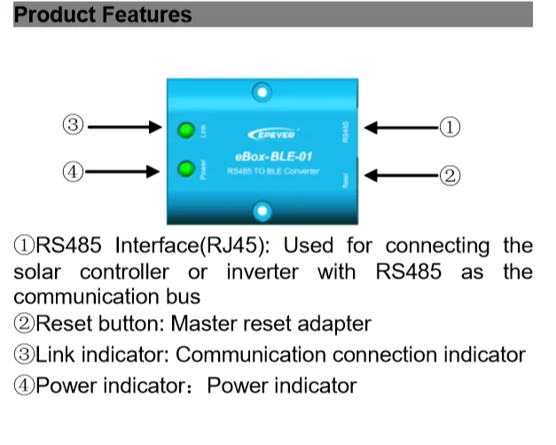 WI-FI последовательный сервер RS485 к Bluetooth адаптер для soalr контроллер инвертор EPsolar LS VS A VS BN TracerA TracerBN SHI