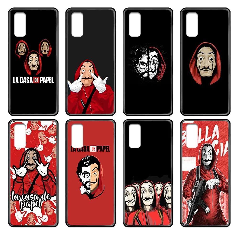 Мягкий Бампер La casa de papel черный чехол для телефона корпус корпуса Samsung Galaxy J S 1 2 3 4 5 6