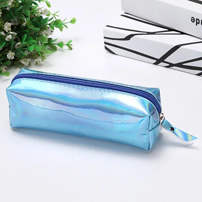 Blue Корейская девушка сердце простой канцелярский ящик творческий красочный студенческие школьные принадлежности сумка для хранения обратно в школу учится офис поставка - Цвет: Blue