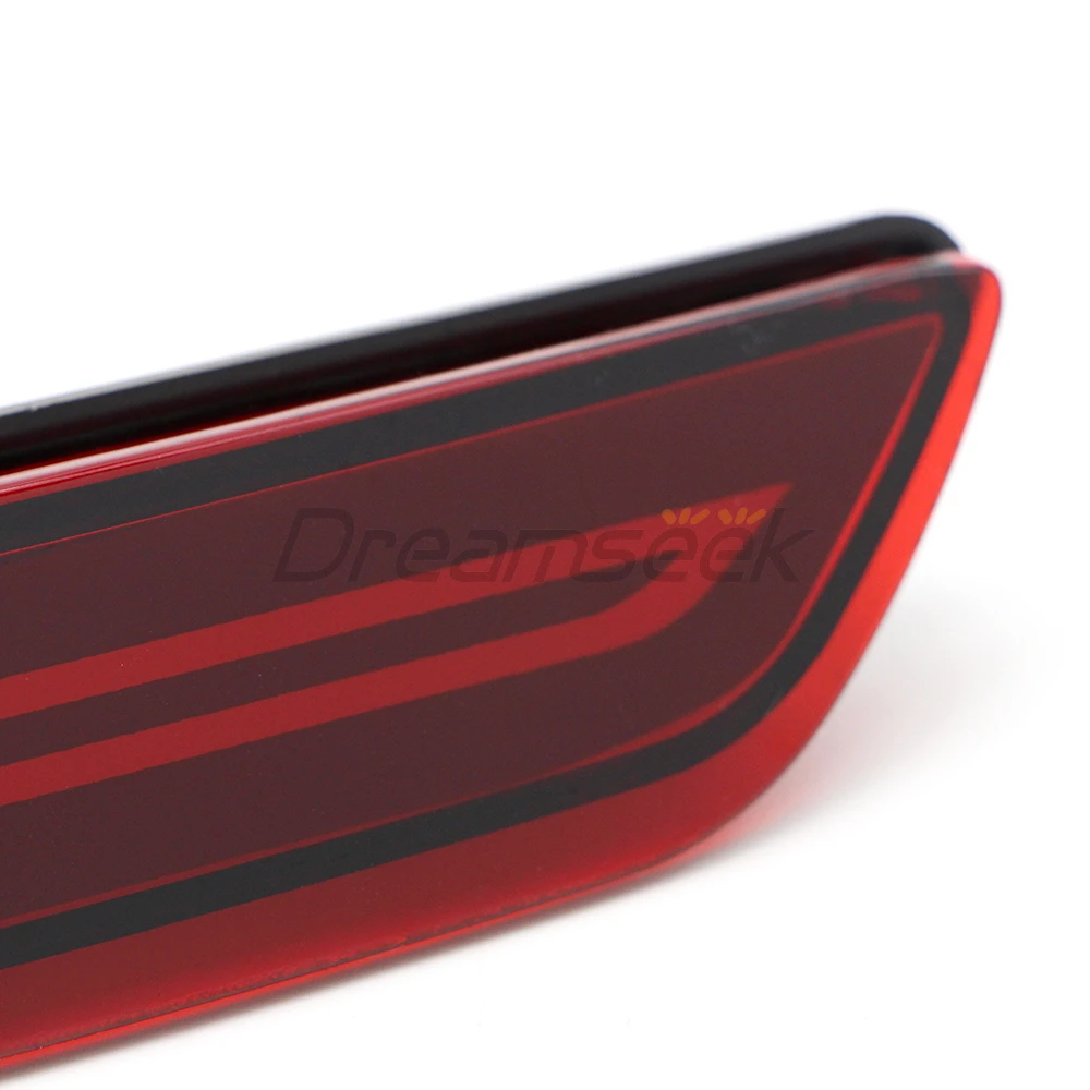 LED Reflector Rear Bumper Tail Light for Honda City 2017 2018 2019 Driving Brake Lamp with Dynamic Turn Signal FJ Shape Red Lens