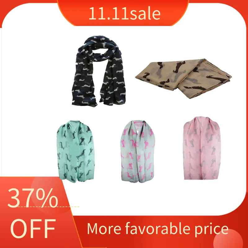 

Sausage Dachshund Dog Animal Ladies Scarf Shawl Soft Feel 180 x 90cm