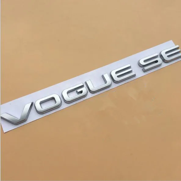 L SDV8 SCV6 Эмблема письмо бар для Range Rover VOGUE VOGUESE Расширенный Executive Edition автомобиля боковой край эмблема на багажник Стайлинг наклейка - Название цвета: matt silver VOGUESE