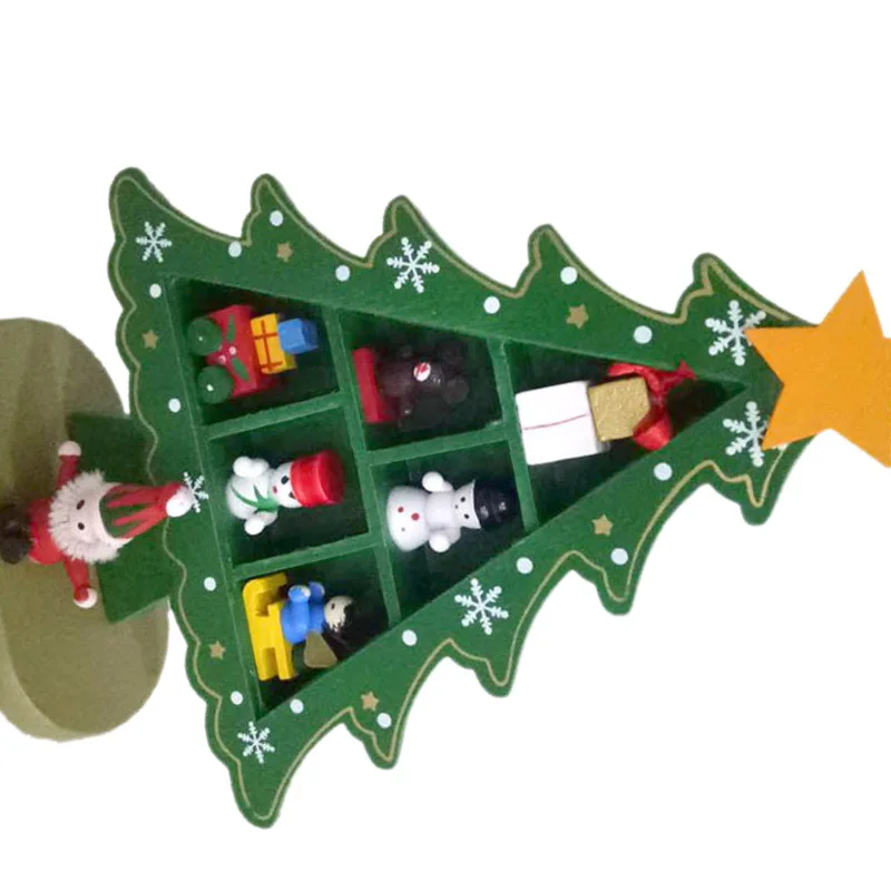 DIY Wooden Christmas Tree Decoration Christmas Gift Ornament Xmas Window Decoration