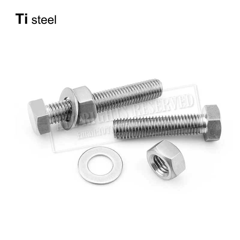 

nut bolt M6 titanium hex head bolt stitanium washer Ti steel Hex Nut titanium steel