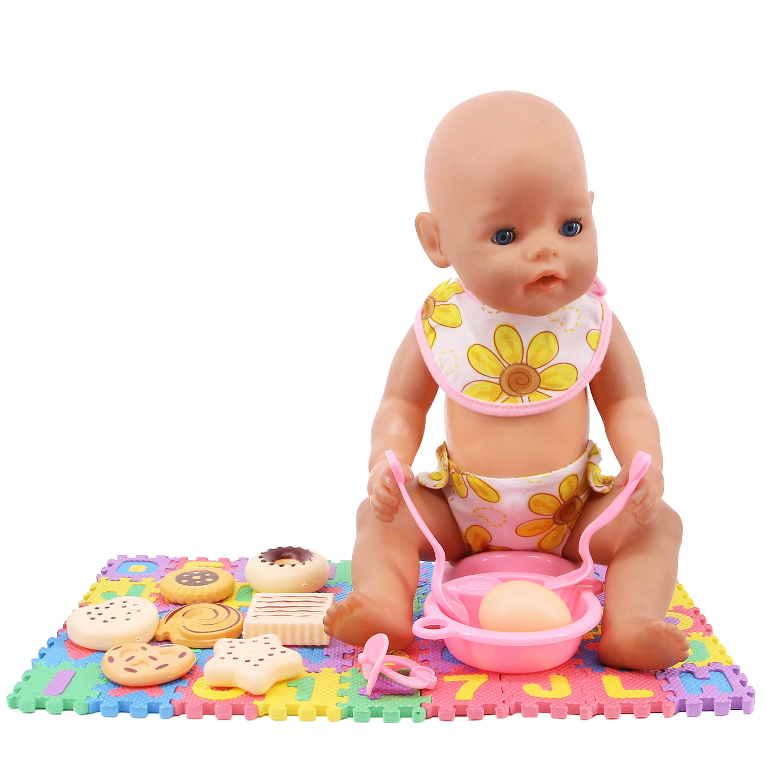 Doll Accessories Letter Cushion Tableware Mini Dessert Model Underwear Saliva Towel For 18 Inch American Doll&43Cm New Born Baby doll accessories