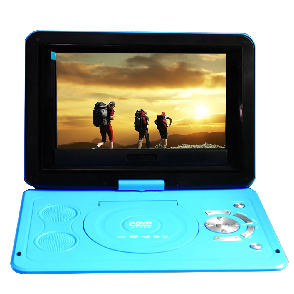  HD Mini Home 13.9inch Portable Swivel Screen TV Game USB CD Rechargeable Battery LCD Car DVD Player
