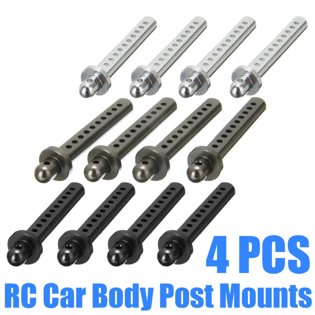 4Pcs/set Aluminum RC Car Body Post Mounts For 1:10 Axial SCX10 90022 90027 90028 RC Car Crawler