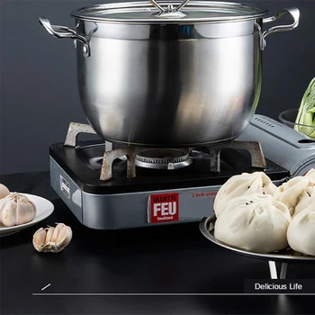 

Double Tier Durable Steamer Pot 10" with Glass Lid for Seaming and Boiling