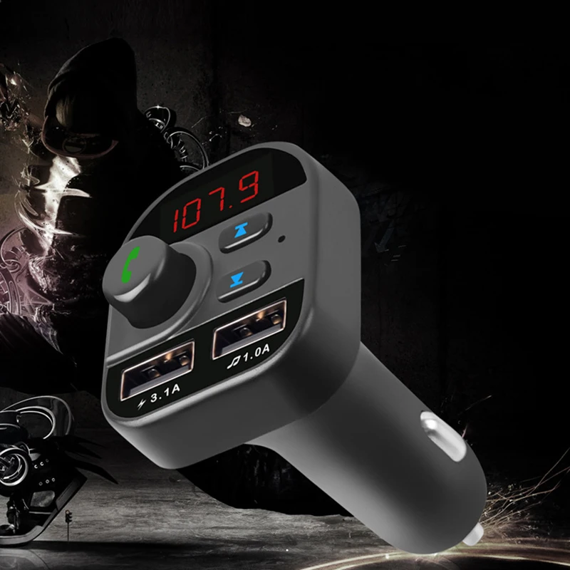 Onever fm-передатчик Автомобильный MP3-плеер многофункциональный автомобильный bluetooth-плеер Автомобильное устройство для быстрой зарядки 5 В/3.1A 1A поддержка tf-карты U диск