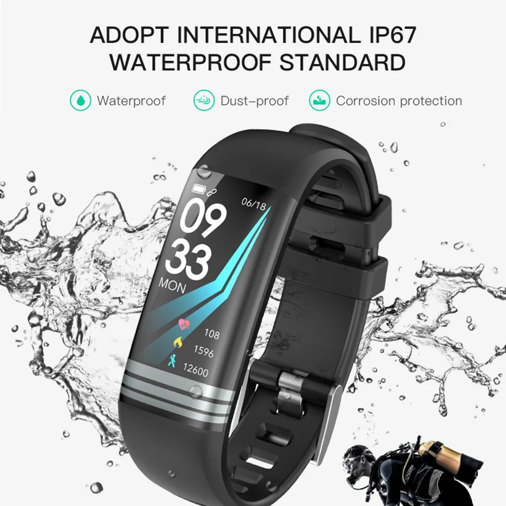 OLOEY G26S умный Браслет цветной экран IP67 Водонепроницаемый сердечный ритм кровяное давление Мульти спортивный режим Шагомер фитнес-трекер