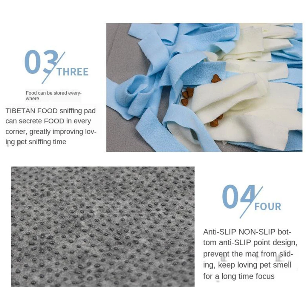 Soft Pet Dog Snuffle Mat Training Blanket Pet Nose Work Smell Snuffle Pads Training Feeding Blanket Pet Nose Pad