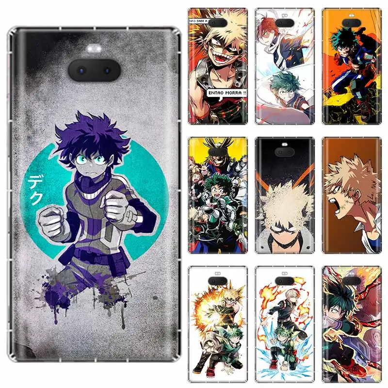 Прозрачный Силиконовый ТПУ чехол boku no hero для персонажей Sony Xperia X XA XA1 XA2 XA3 XZ XZ1 XZ2 XZ3