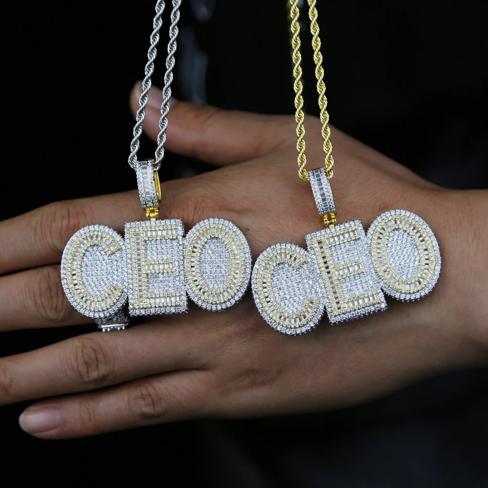 CEO Bill Stack CZ Hip Hop Iced Out Pendant