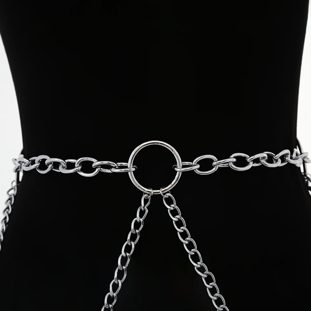 Многослойный металлический пояс цепочка на талию Женская украшения для тела Праздничная модная одежда в стиле рейв винтажный костюм сексуальные аксессуары