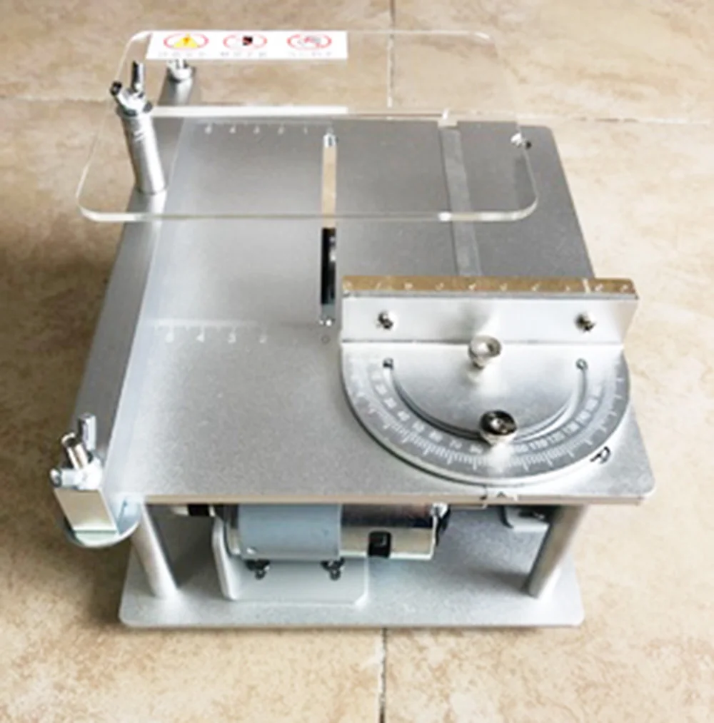 

Mini Table Saw Handmade Woodworking DIY Model Electric Polishing Cutting Tool Aluminum Alloy Circular Saw Blade 5000 rpm DC24V
