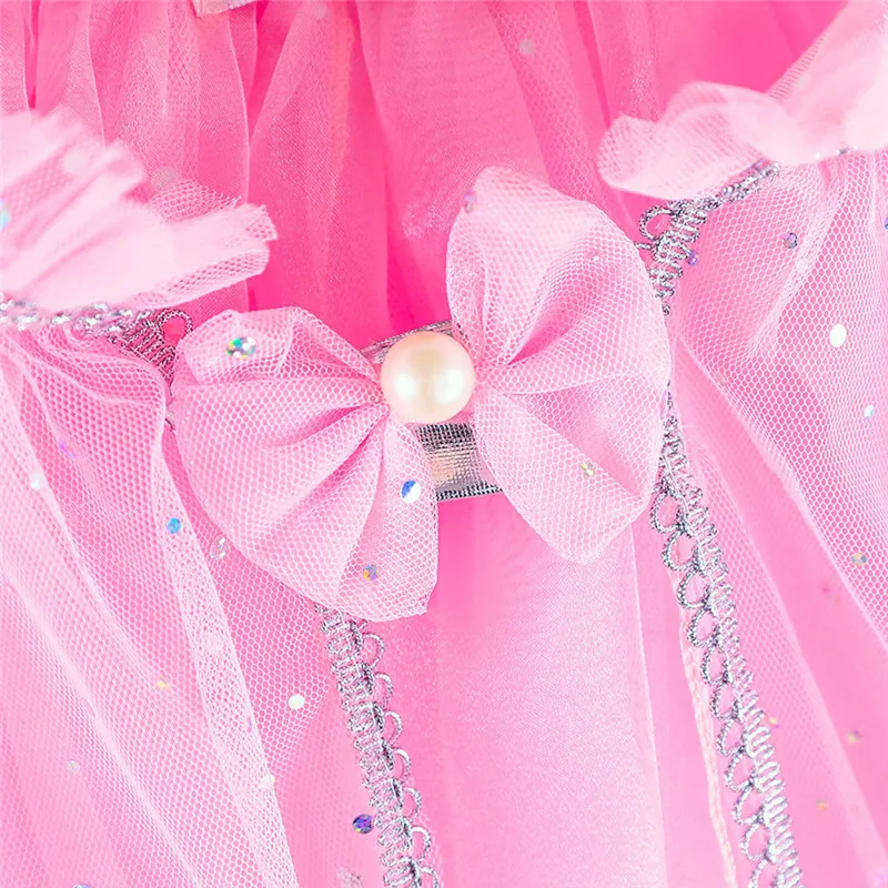 Party ball performance cloak Kids Girls Cosplay Princess Pageant Gown Cape Birthday Party Hooded Cloak #4AA20 (13)