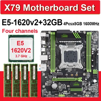 

JINGSHA X79 Placa base con Xeon E5 1620 V2 3.7MHz 4pcs x 8GB = 32GB 1600MHz DDR3 ECC REG memoria ATX SATA3 PCI-E NVME M.2 SSD