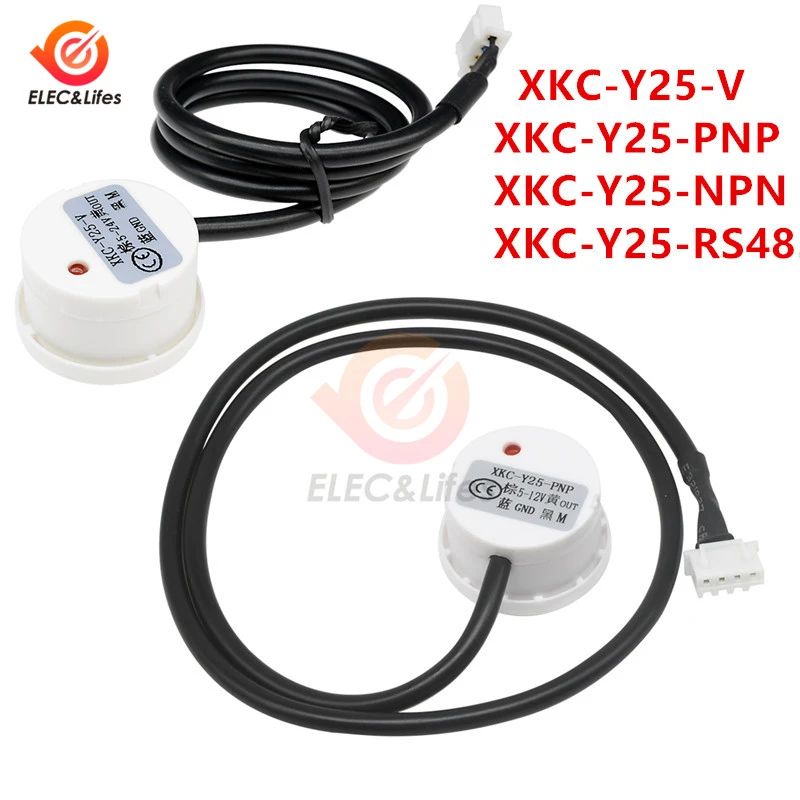 Sensor de nivel de líquido sin contacto, interruptor exterior adherente, Sensor de de agua, NPN, PNP, RS485, Y25 DC 5V, 12V, 24V, XKC, Y25, T12V|Sensores de corriente| - AliExpress