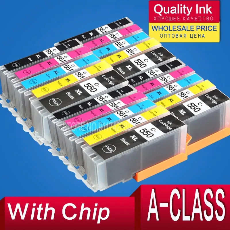 For Canon MG6450 MG 6450 Cartridge Ink PIXMA Printer PGI550 PGI-550 PB + CLI-551 C/M/Y/B | Компьютеры и офис
