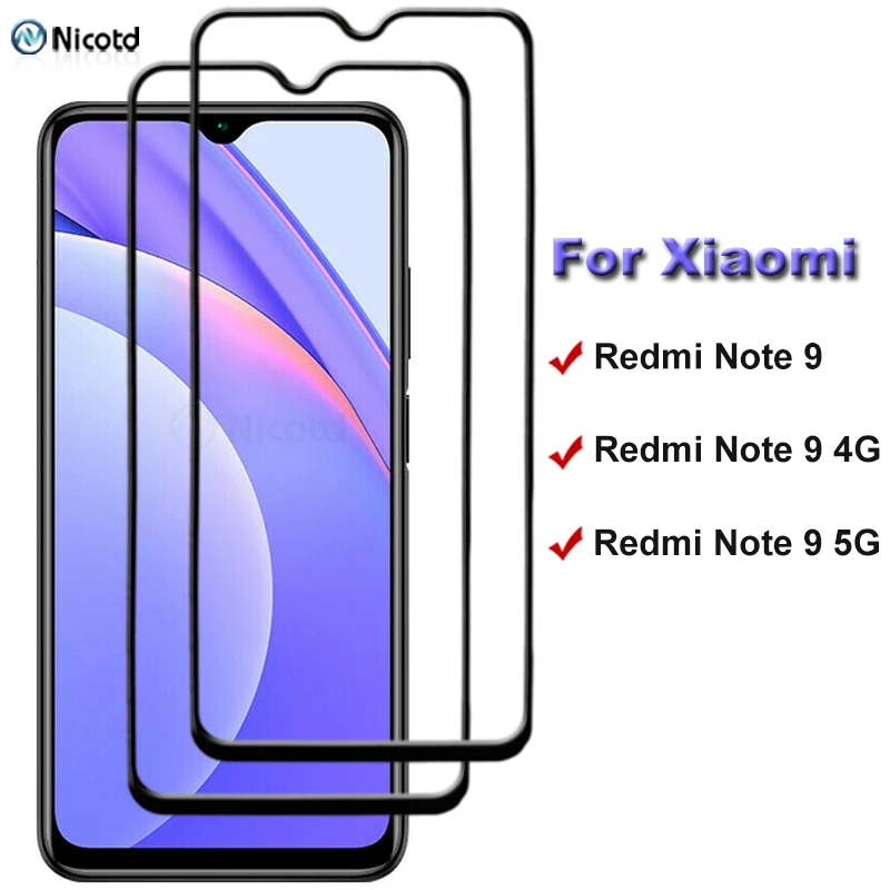 

Защитное стекло для Xiaomi Redmi Note 9, 2 шт./лот, 4G, Защита экрана для Redmi Note 9, 6,53 дюйма, закаленное стекло для Redmi Note 9, фото