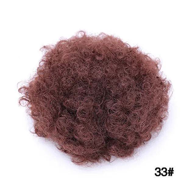 MANWEI 8 дюймов афро кудрявый шиньон парик, "конский хвост", шнурок Короткие афро кудрявый конский хвост на клипсах синтетические прическа гулька волосы штук